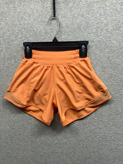 Lululemon Hotty Hot Low Rise Short 4" Size 0 Golden Apricot
