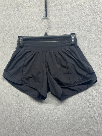 Lululemon Hotty Hot Short II Long 4" Size 6 Black