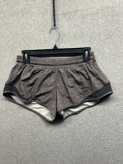Lululemon Hotty Hot Short II 2.5" Size 6 Heather Lux Multi Black / Heathered Black