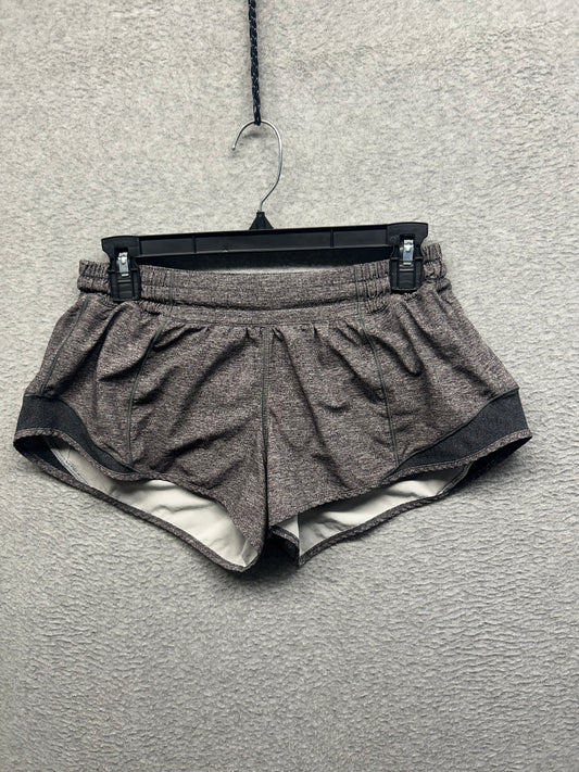 Lululemon Hotty Hot Short II 2.5" Size 6 Heather Lux Multi Black / Heathered Black