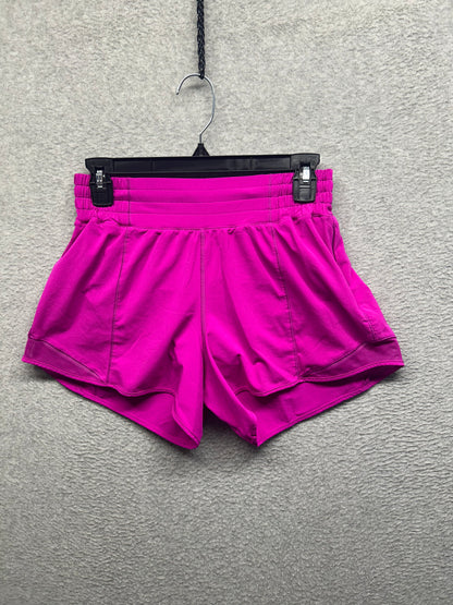 Lululemon Hotty Hot High-Rise Lined Short 4" Size 6 Purple Highlight