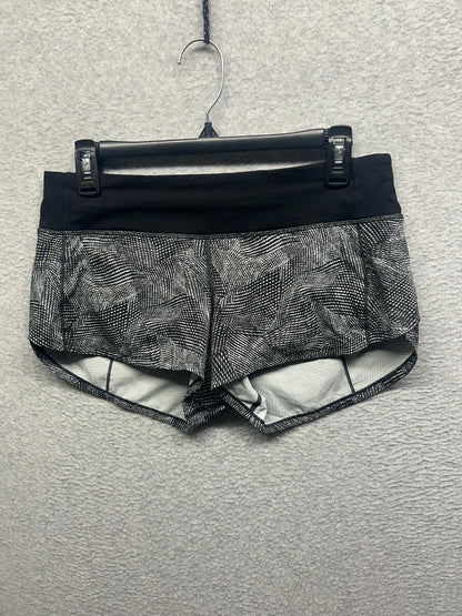 Lululemon Speed Up Short 2.5" Size 6 Velocity Mesh Island Mist Black / Black