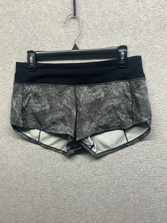 Lululemon Speed Up Short 2.5" Size 6 Velocity Mesh Island Mist Black / Black