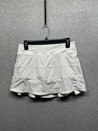 Lululemon Pace Rival Skirt (Tall) 4-way Stretch 15" Size 6 White