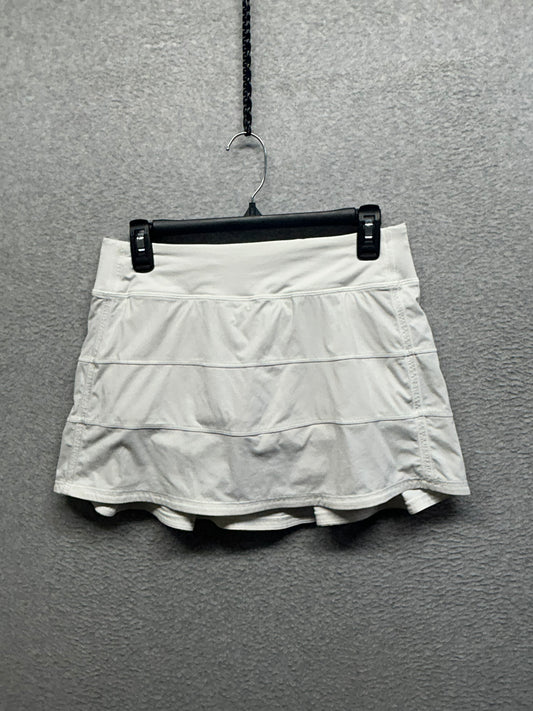 Lululemon Pace Rival Skirt (Tall) 4-way Stretch 15" Size 6 White