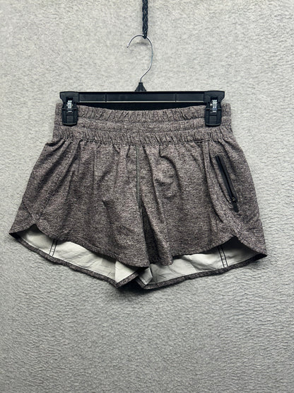 Lululemon Tracker Short V 4" Size 6 Heathered Black