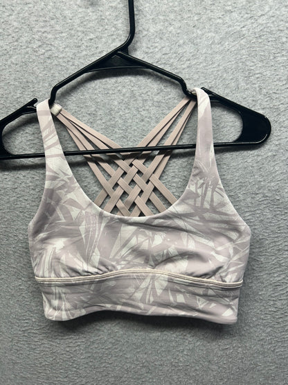 Lululemon Free To Be Moved Bra Size 6 Shadow Leaf Light Ivory Muse / Muse