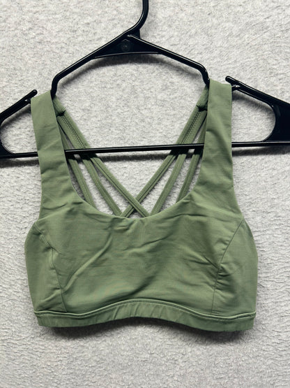 Lululemon Free to Be Serene Bra Size 6 Bronze Green