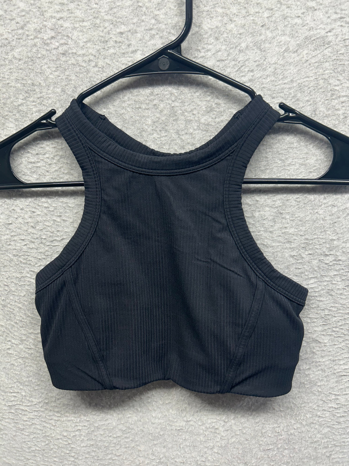 Lululemon Ribbed Nulu High-Neck Yoga Bra Size 6 Black