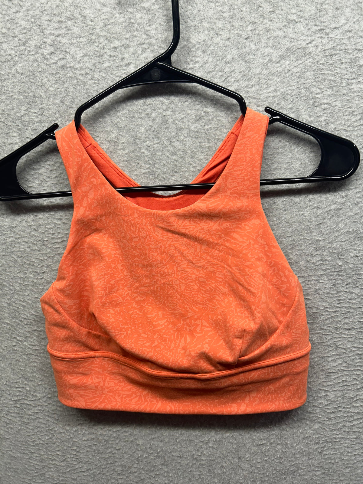 Lululemon Wunder Train Long-Line Bra Size 8 Crunch Warm Coral