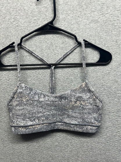 Lululemon Flow Y Bra Nulu Size 8 Frozen Vista Alpine White Multi
