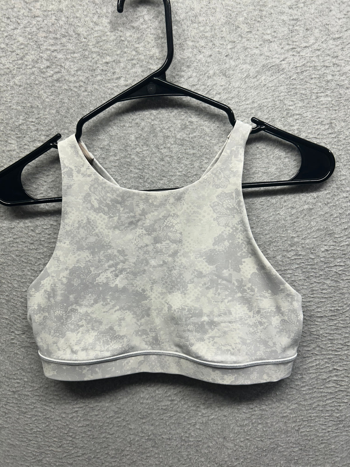 Lululemon Energy Bra High Neck Size 10 Future Oasis Grey Multi