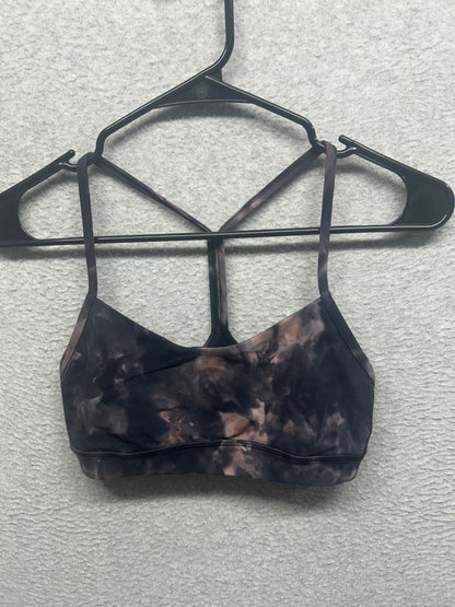 Lululemon Flow Y Bra Nulu Size 4 Diamond Dye Graphite Grey Pink Pastel