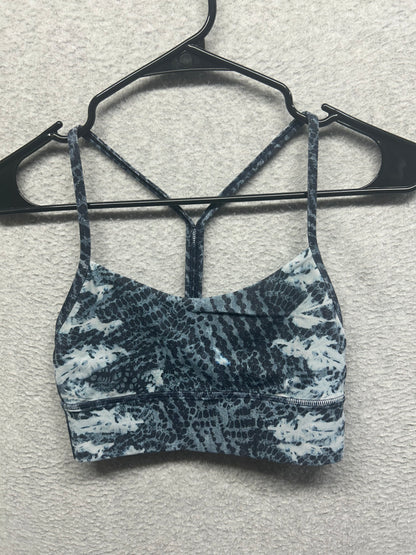 Lululemon Flow Y Bra Long Line Nulu Size 4 Indigo Lace Starlight Multi
