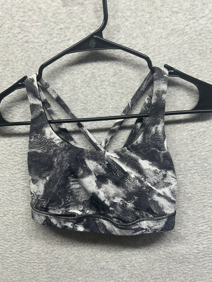 Lululemon Energy Bra Size 4 Take Flight Grey Multi