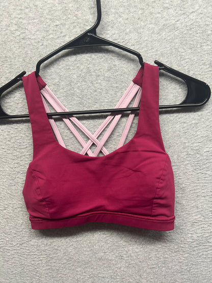 Lululemon Free to Be Serene Bra Size 4 Pomegranate / Peony Pink