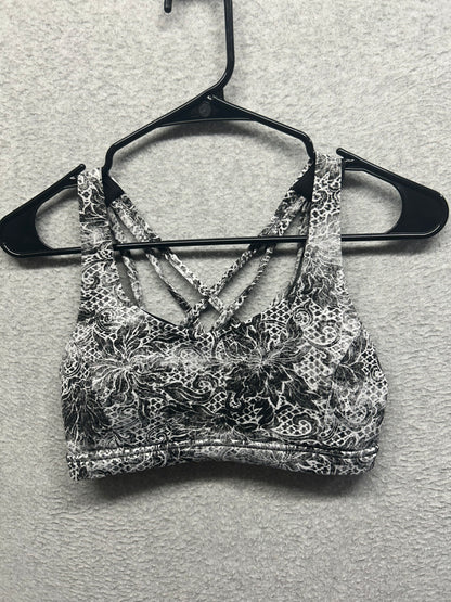Lululemon Free To Be Serene Bra Size 6 Serigraph Starlight Black Multi
