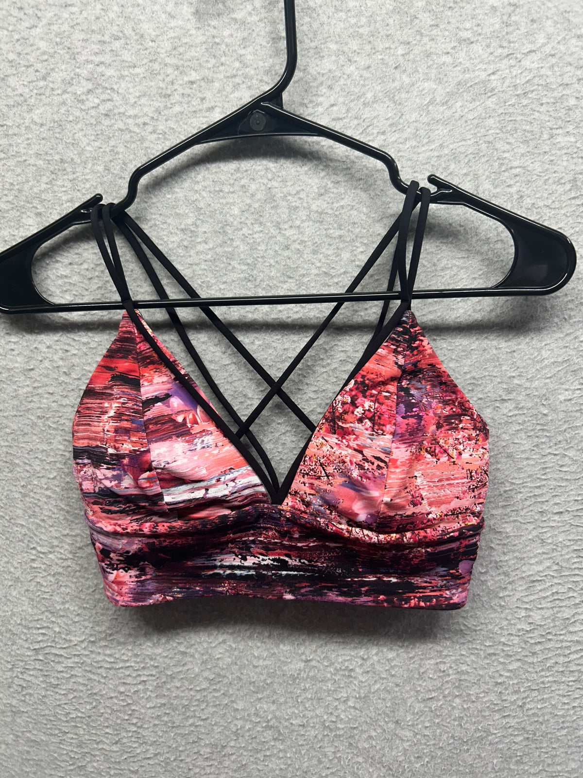 Lululemon Pushing Limits Bra Size 6 Dahliascape Multi / Black