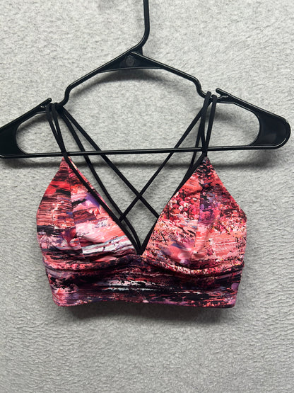 Lululemon Pushing Limits Bra Size 6 Dahliascape Multi / Black