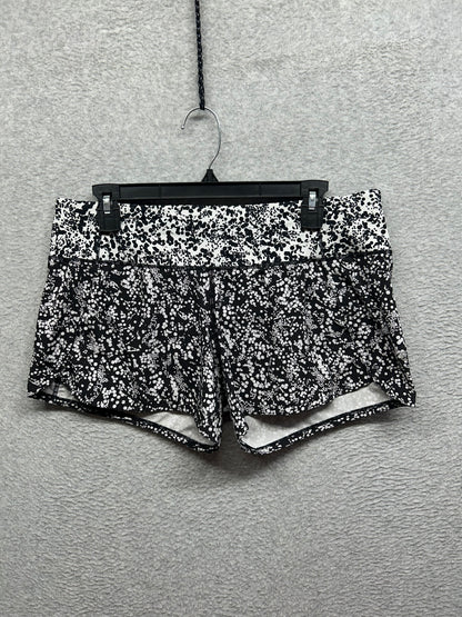 Lululemon Run Times Short II 4" Size 8 Chirasu Black / Chirakasu Alpine White