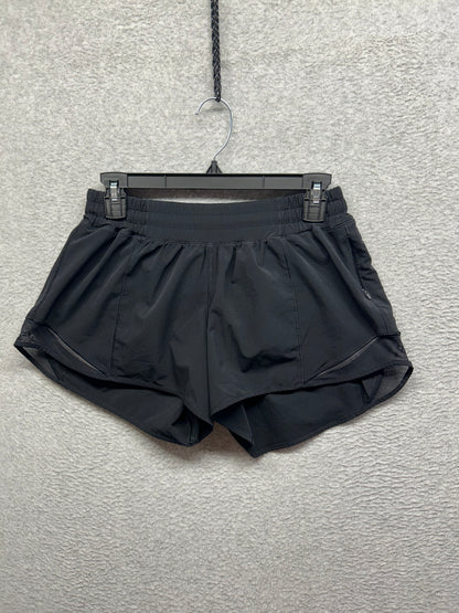 Lululemon Hotty Hot Short Long 4" Size 8 Black