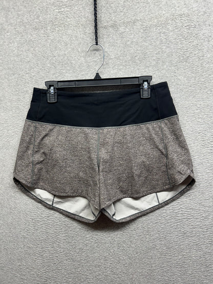 Lululemon Speed Up High-Rise Short 4" Long Size 8 Heather Lux Multi Black / Black