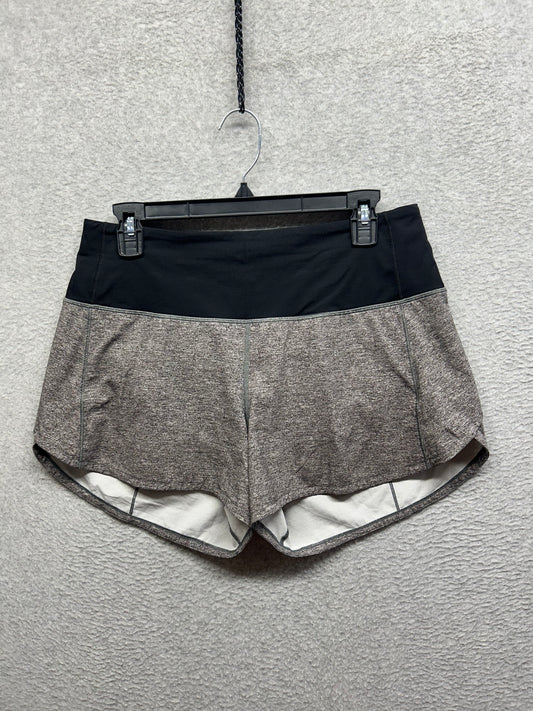 Lululemon Speed Up High-Rise Short 4" Long Size 8 Heather Lux Multi Black / Black