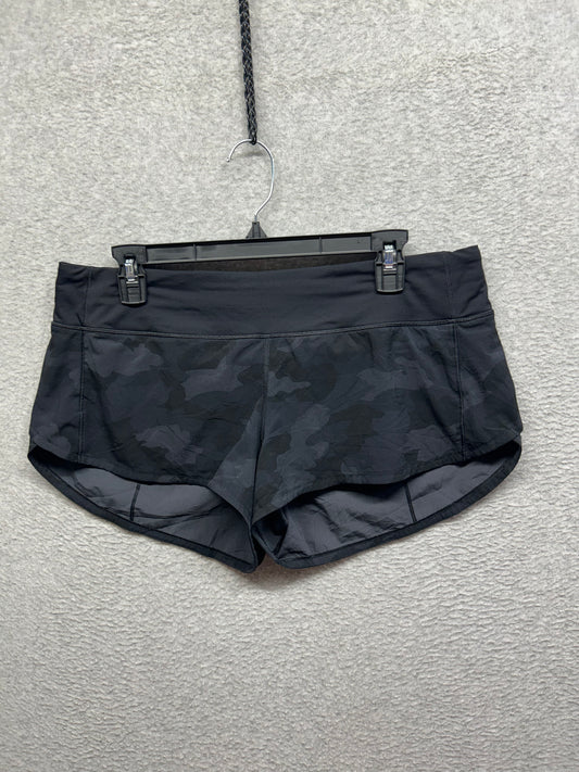Lululemon Speed Up Short 2.5" Size 10 Heritage 365 Camo Deep Coal Multi / Black