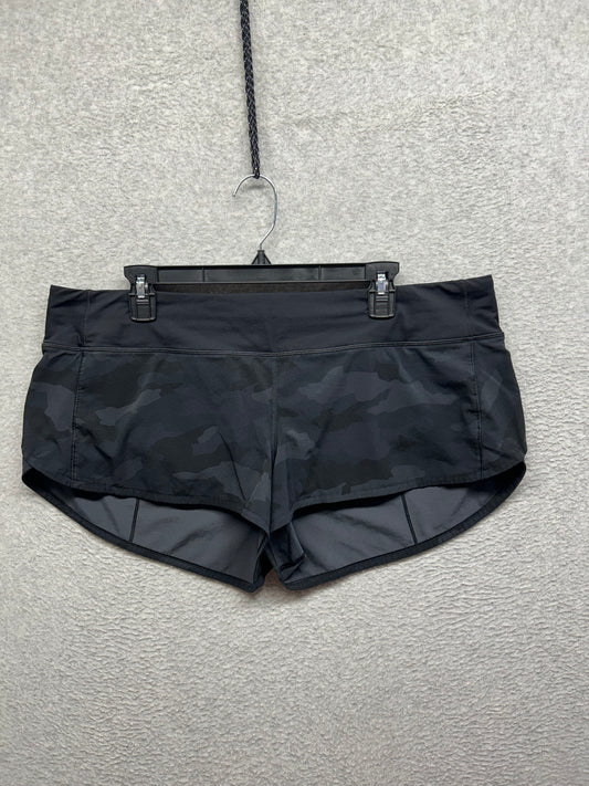 Lululemon Speed Up Short 2.5" Size 14 Heritage 365 Camo Deep Coal Multi / Black