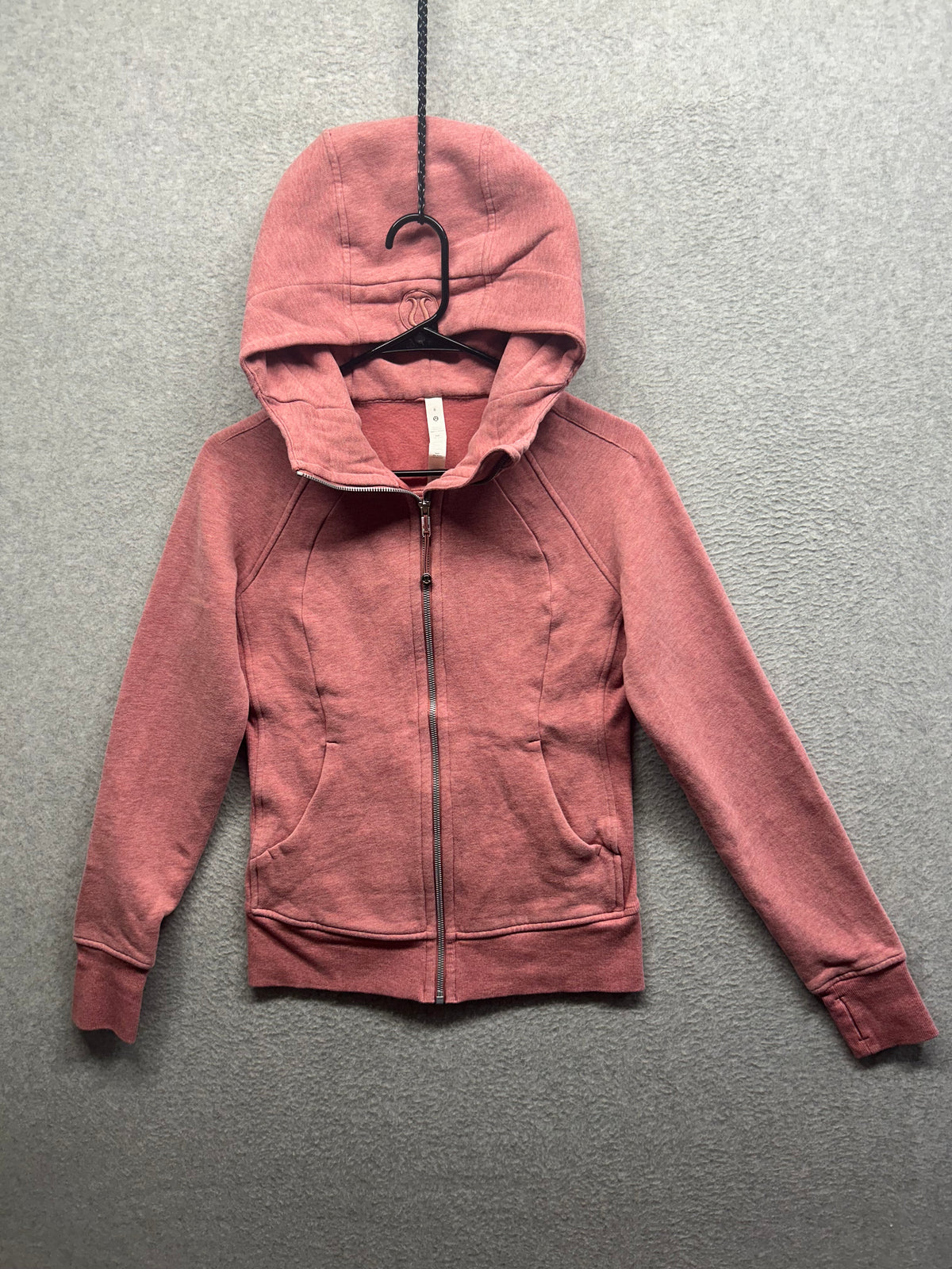 Lululemon Scuba Hoodie Light Cotton Fleece Size 6 Heathered Brier Rose