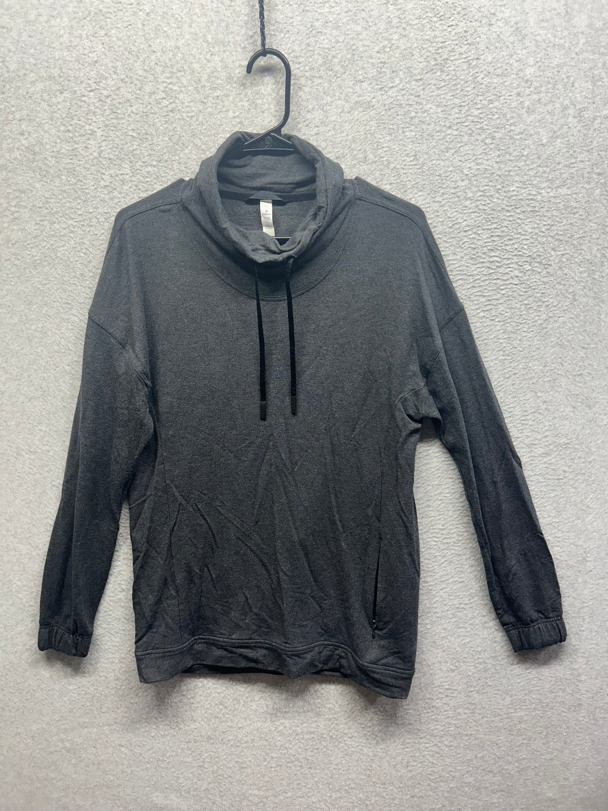 Lululemon Twisted & Tucked Long Sleeve Size 6 Heathered Mod Black