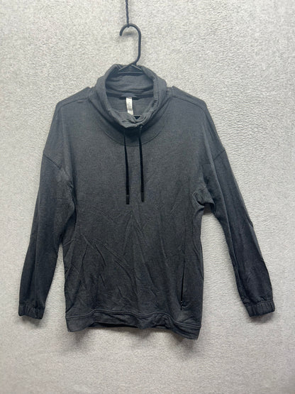 Lululemon Twisted & Tucked Long Sleeve Size 6 Heathered Mod Black