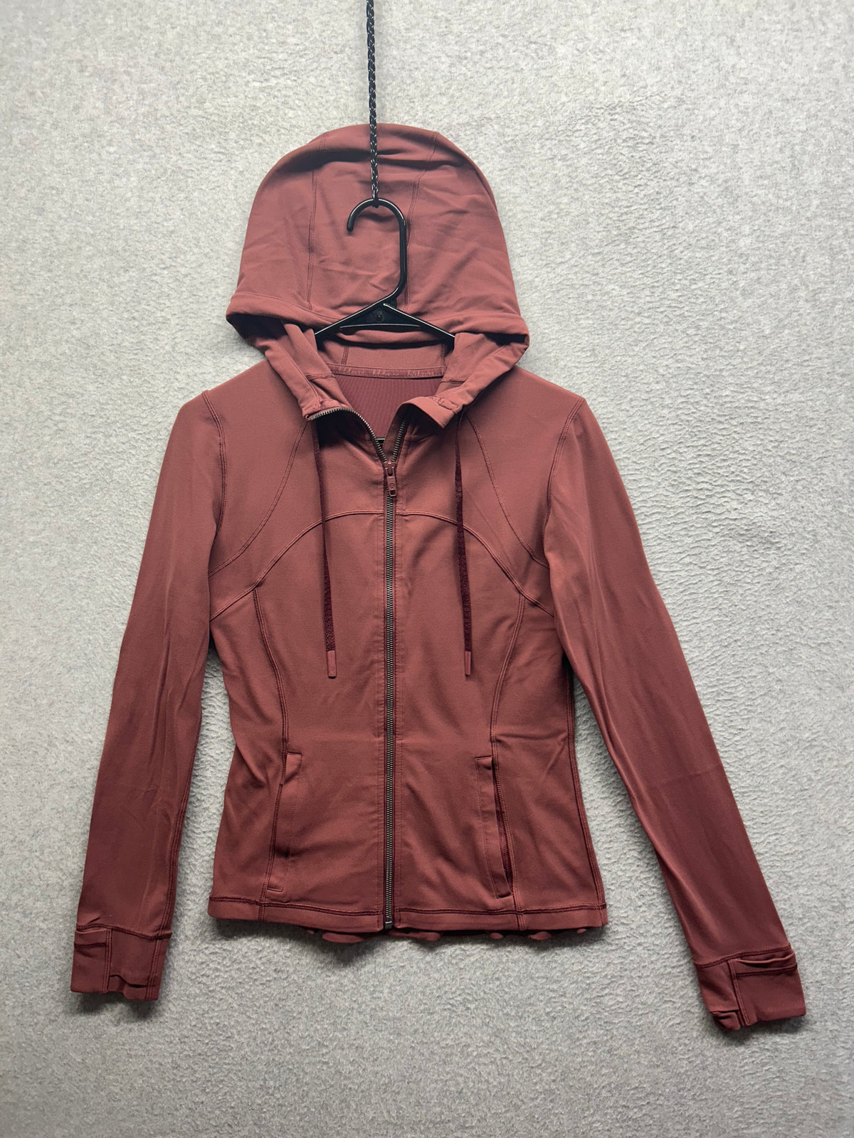 Lululemon Hooded Define Jacket Nulu Size 8 Smoky Red