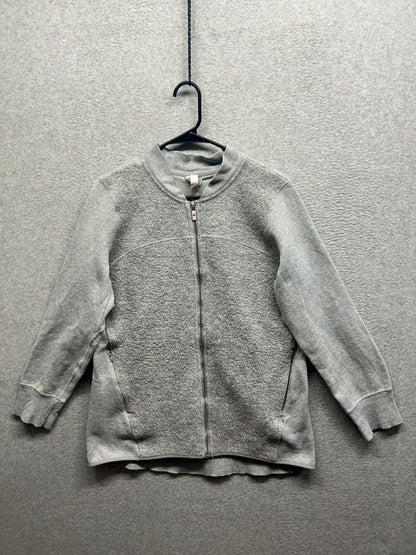 Lululemon Stand Out Sherpa Jacket Size 12 Heathered Core Light Grey / Silver Drop