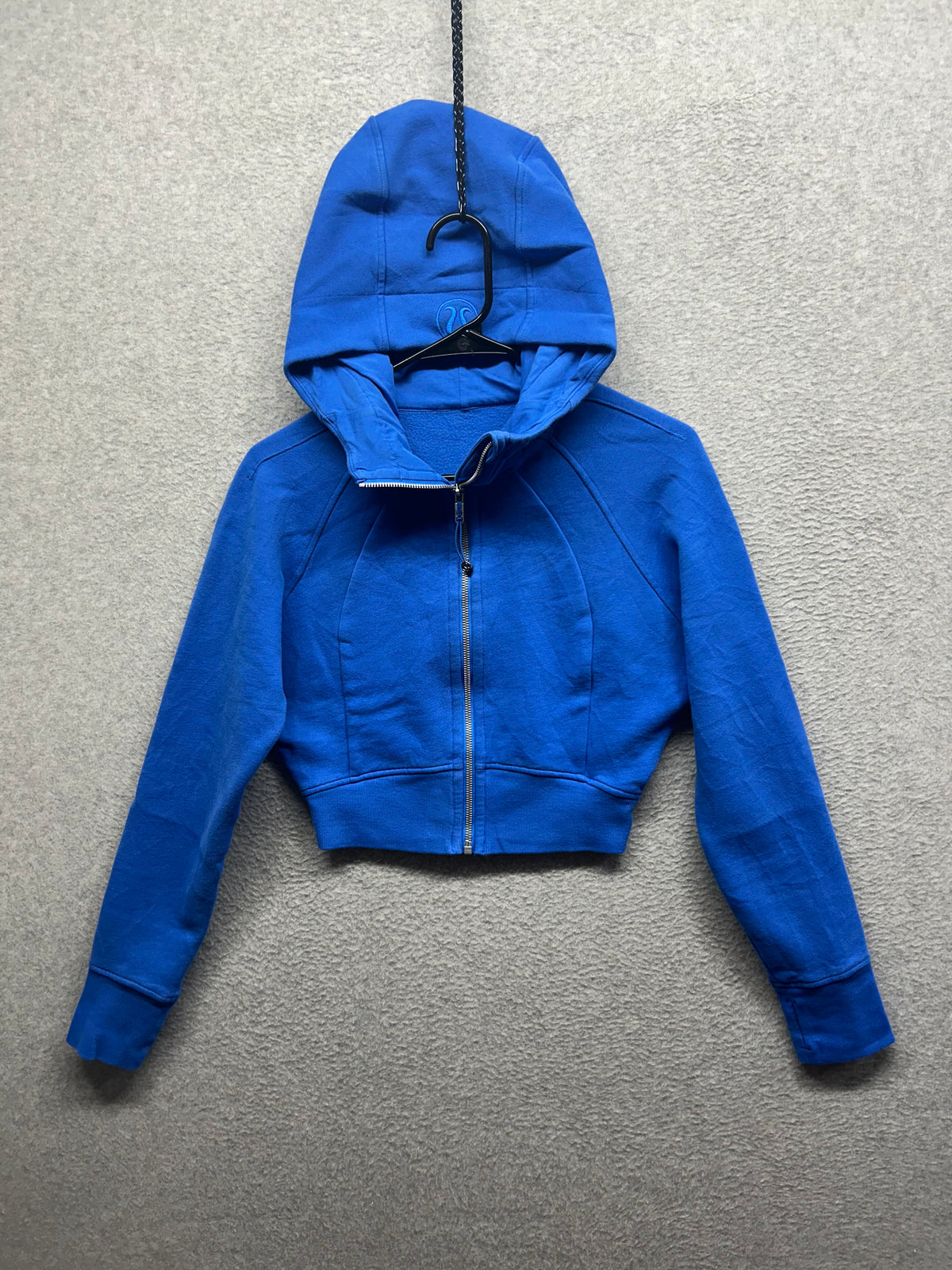 Lululemon Scuba Full-Zip Cropped Hoodie Size XS/S Pipe Dream Blue