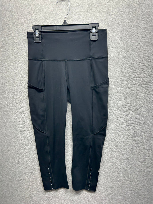 Lululemon Fast & Free Crop II Nulux 19" Size 4 Black