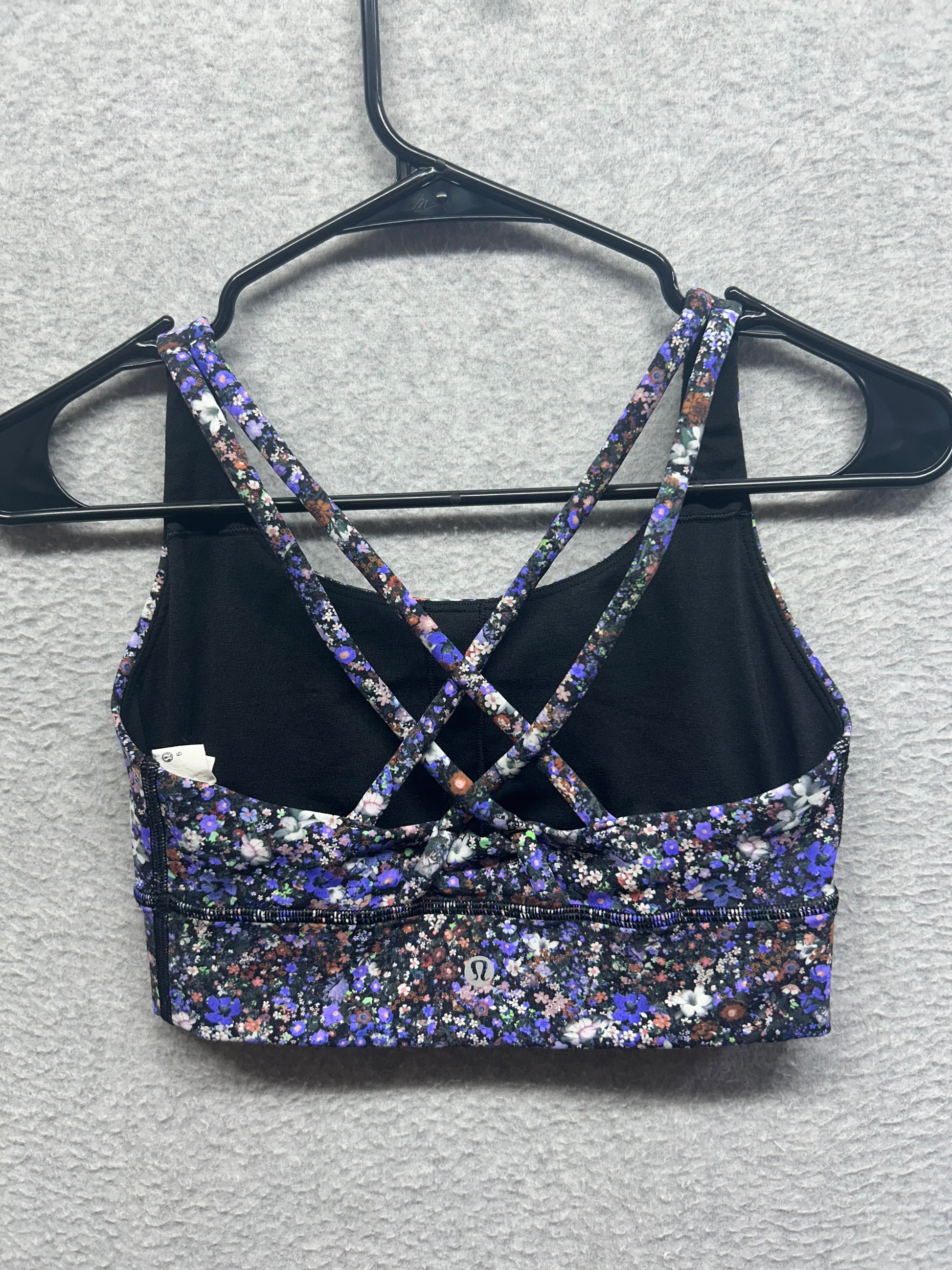 Lululemon Energy Longline Bra Medium Support, B–D Cups Size 6 Flower Burst Multi