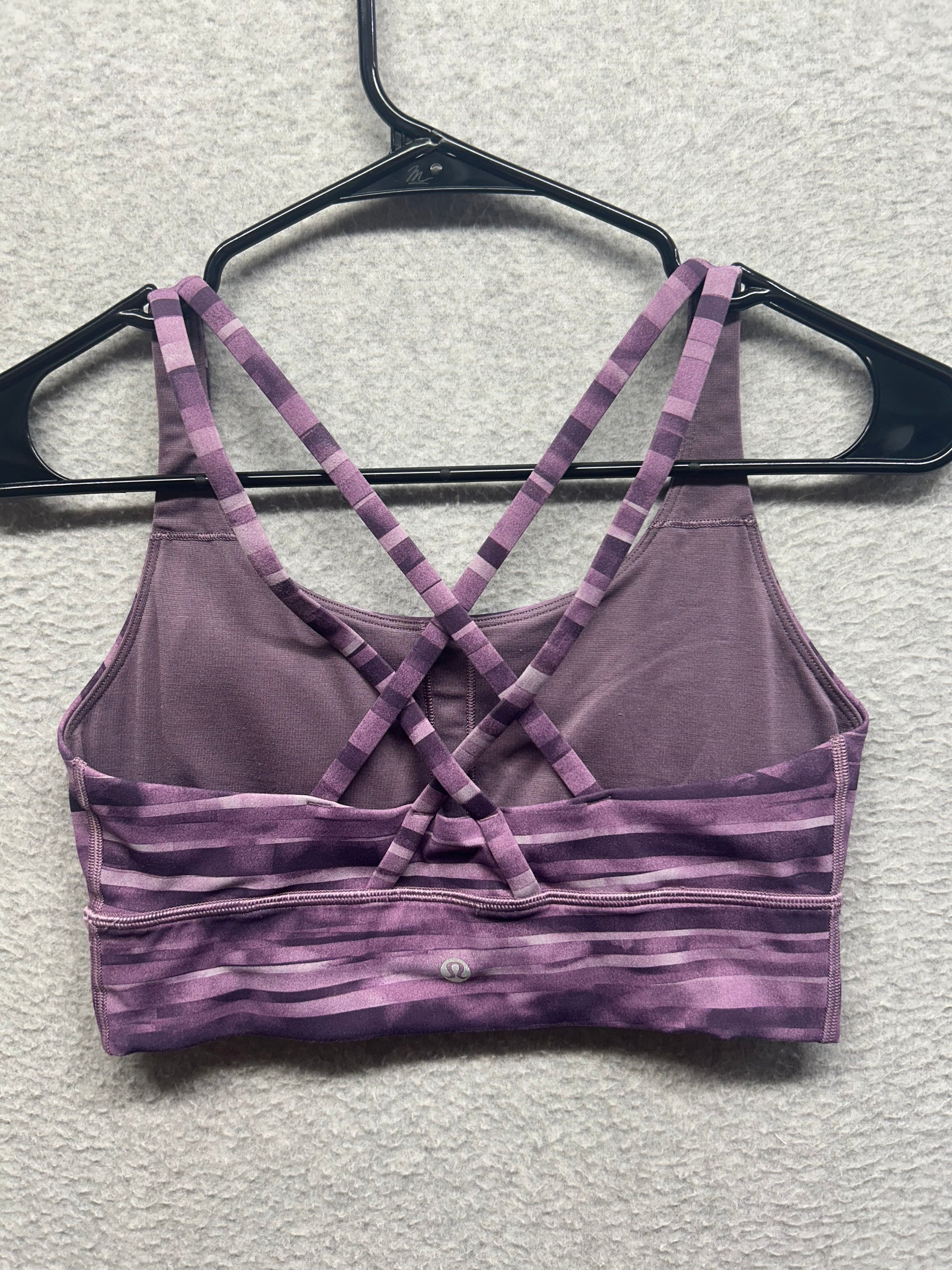 Lululemon Energy Bra Long Line Size 6 Shadowed Smoked Mullberry