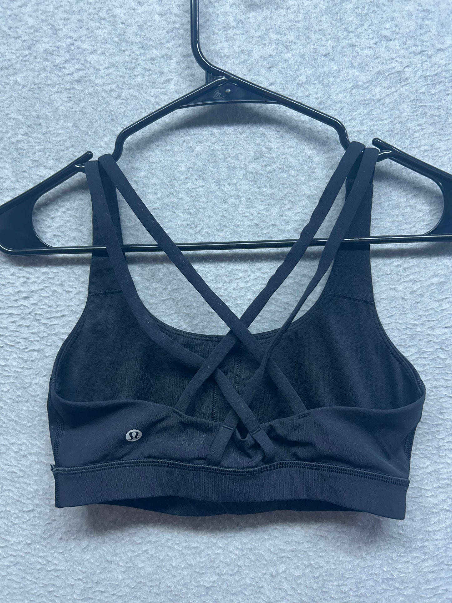 Lululemon Energy Bra Manifesto Size 6 20YR Manifesto Foil Black Black