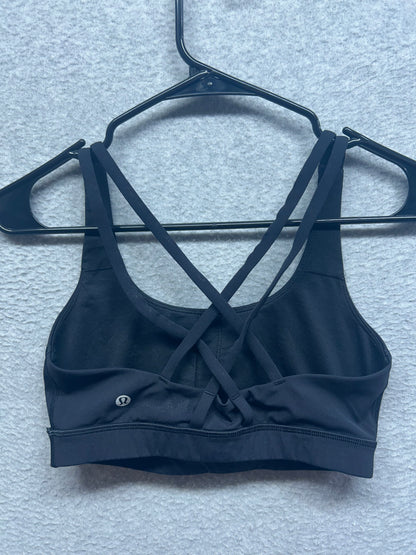 Lululemon Energy Bra Manifesto Size 6 20YR Manifesto Foil Black Black