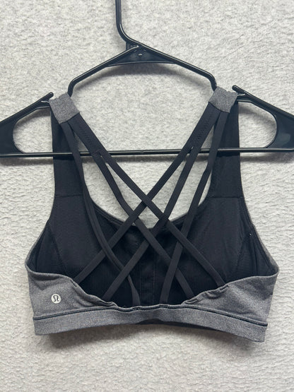 Lululemon Free To Be Serene Bra Size 6 Heathered Black / Black