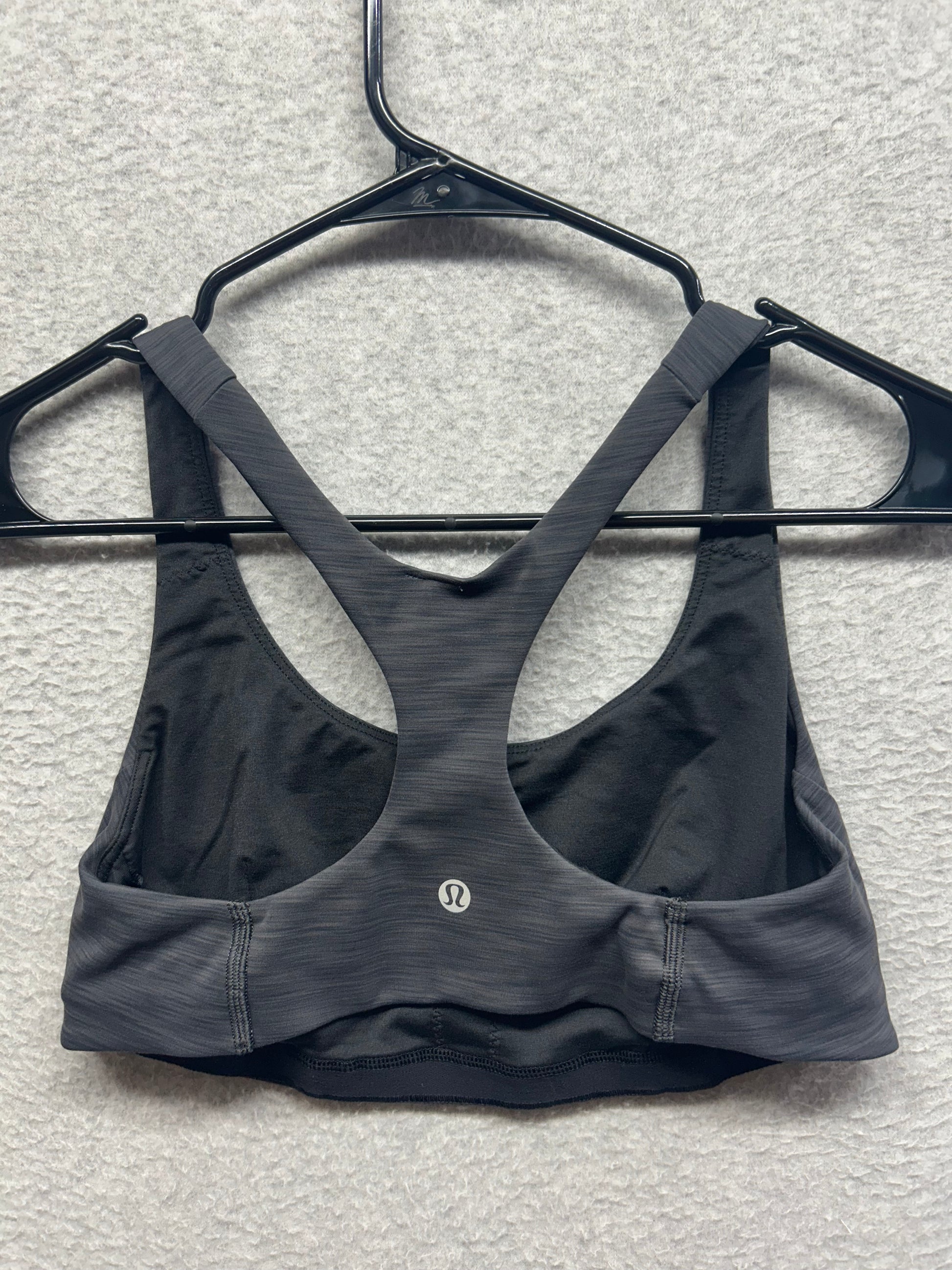 Lululemon Wunder Train Bra Medium Support, C/D Cup Size 8 Heathered Graphite Grey