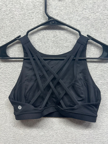 Lululemon Free To Be Serene Bra High Neck Size 8 Black