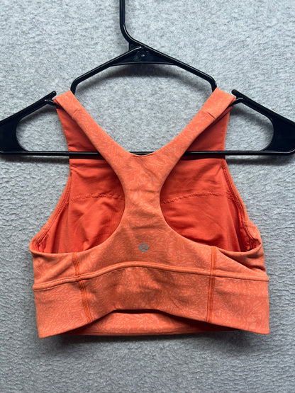 Lululemon Wunder Train Long-Line Bra Medium Support, C/D Cups Size 8 Crunch Warm Coral