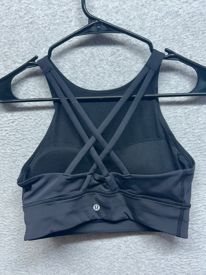 Lululemon Energy Bra High Neck Long Line Tough Size 8 Black