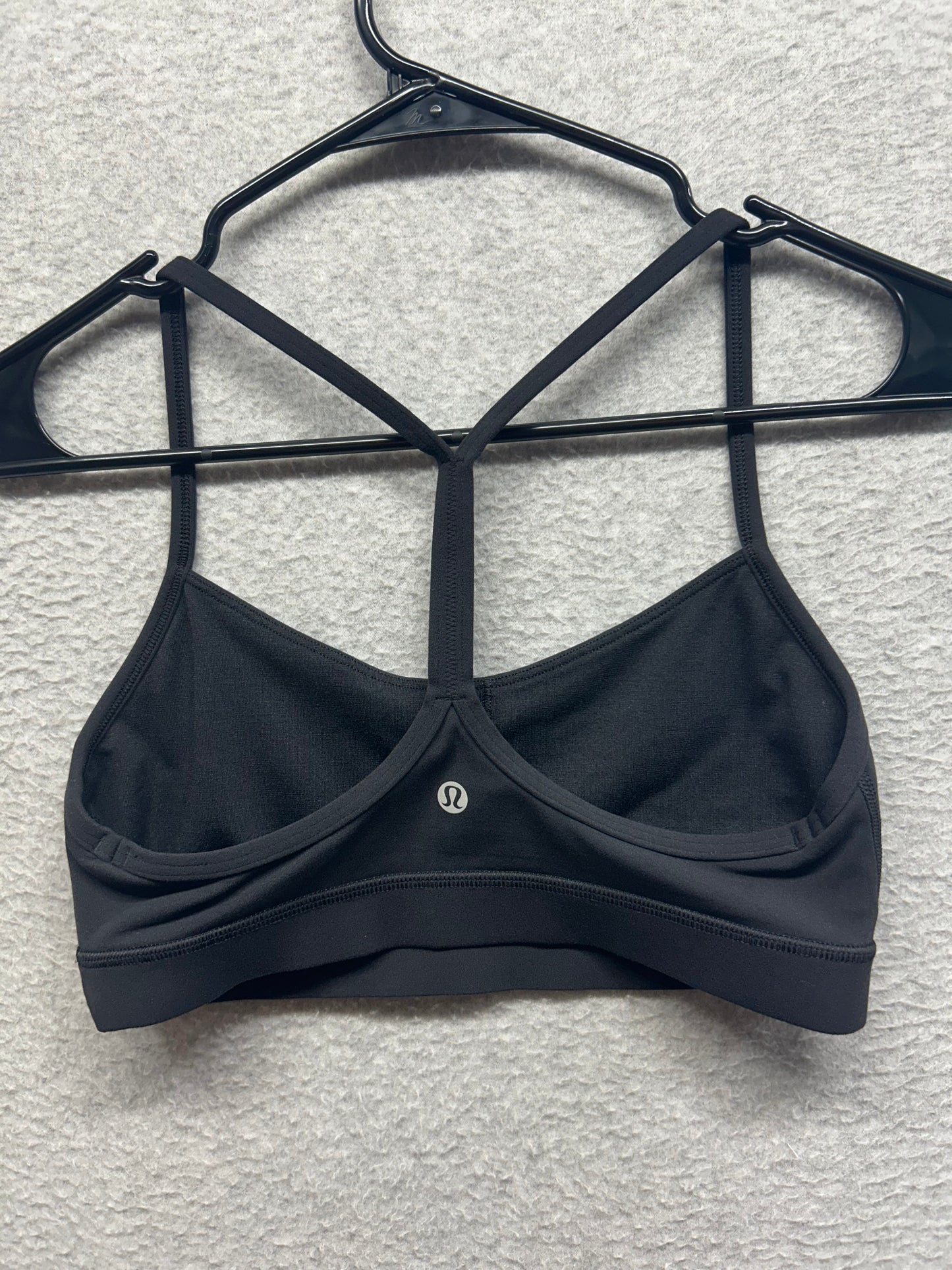 Lululemon Flow Y Bra Nulu Light Support, A–C Cups Size 8 Black