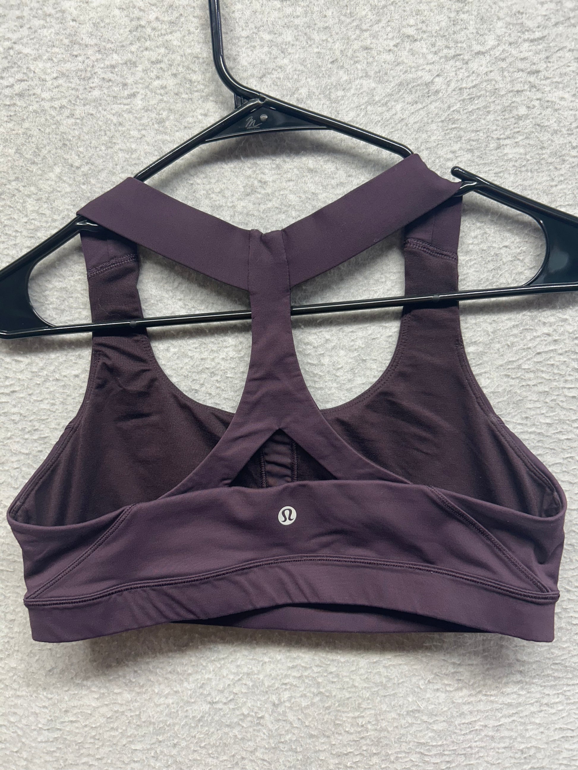 Lululemon Fast Lane Bra Size 10 Black Cherry