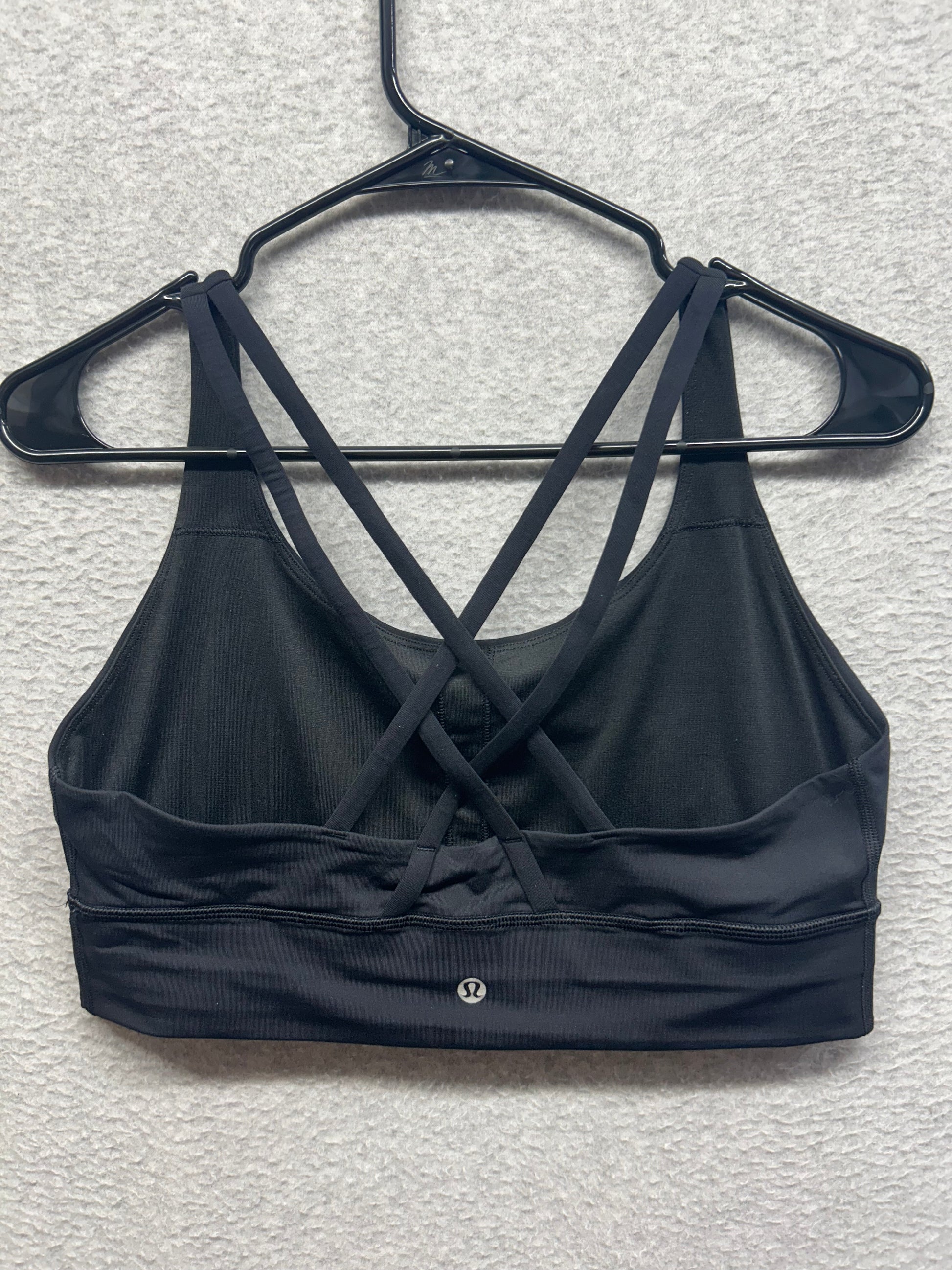Lululemon Energy Bra Long Line Size 10 Black
