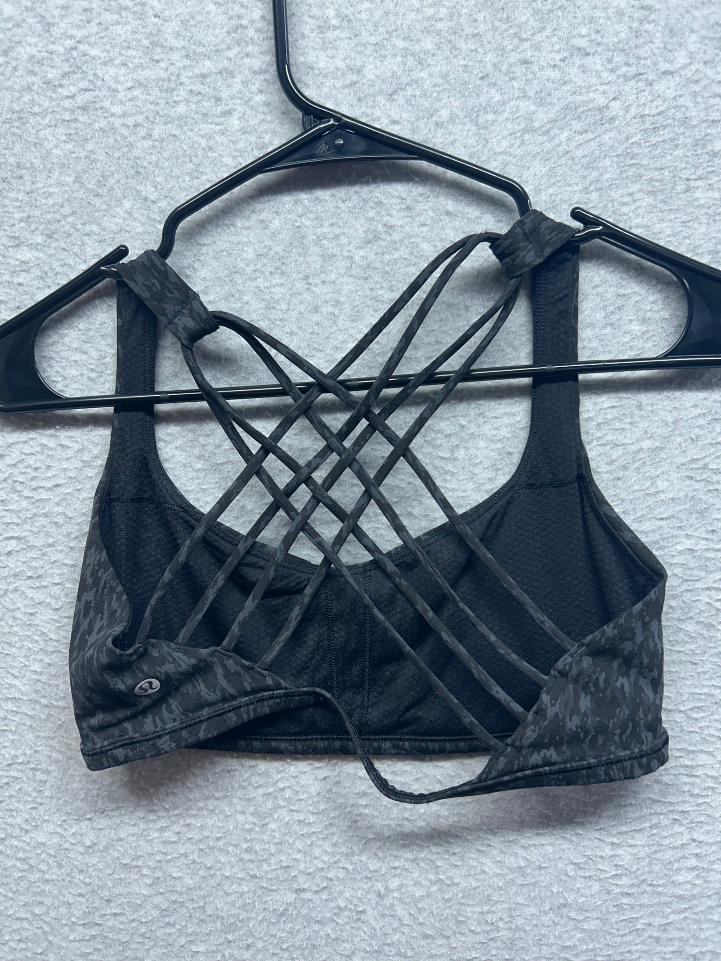 Lululemon Free to Be Bra Size 10 Wild Light Support, A/B Cup - Leopard Camo Deep Coal Multi