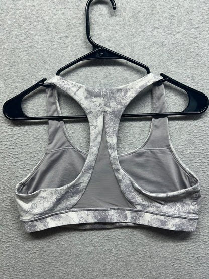 Lululemon Invigorate Bra Size 12 Washed Marble Alpine White Silverscreen / Silverscreen